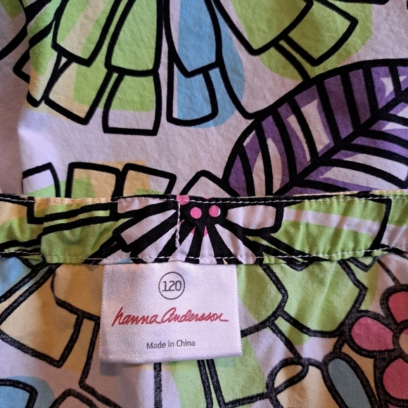 Hanna Andersson girls size 120 or 6-7 yellow pillowcase dress with big flowers - Picture 5 of 5